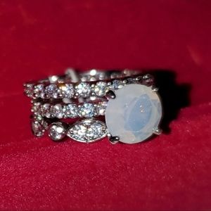Triple band Moonstone size 7